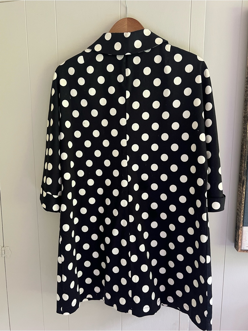 Marimekko Black with Cream Polka Dot Short Coat. Size 6 (38) - Picture 2 of 7